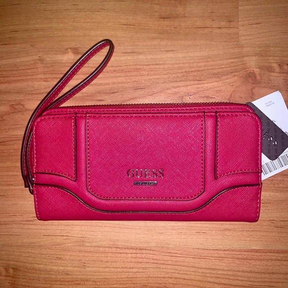 GUESS Zip Around Wallet In Color Punch - Picture 2 of 8